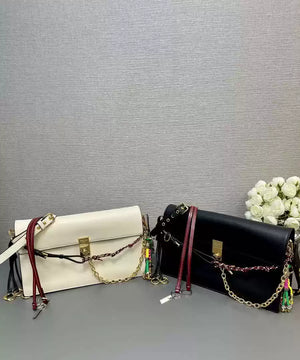 Prada 1BD379 Soft Sound small leather shoulder bag with charms White - Default Title - View 10