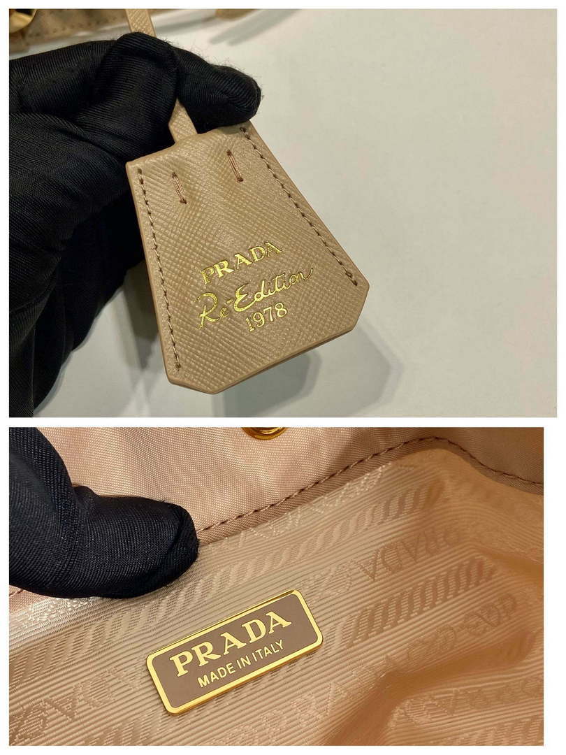 Prada 1BE067 Re-Nylon Satin mini-bag Apricot - Default Title - View 9
