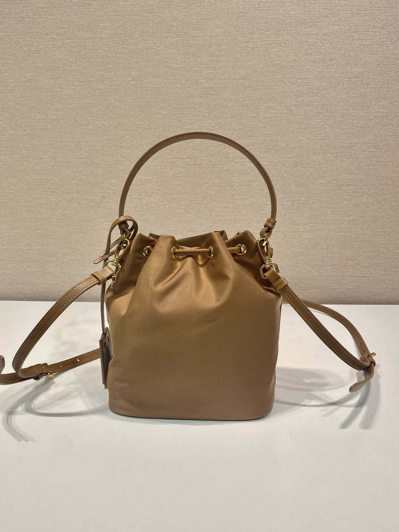 Prada 1BE067 Re-Nylon Satin mini-bag Brown