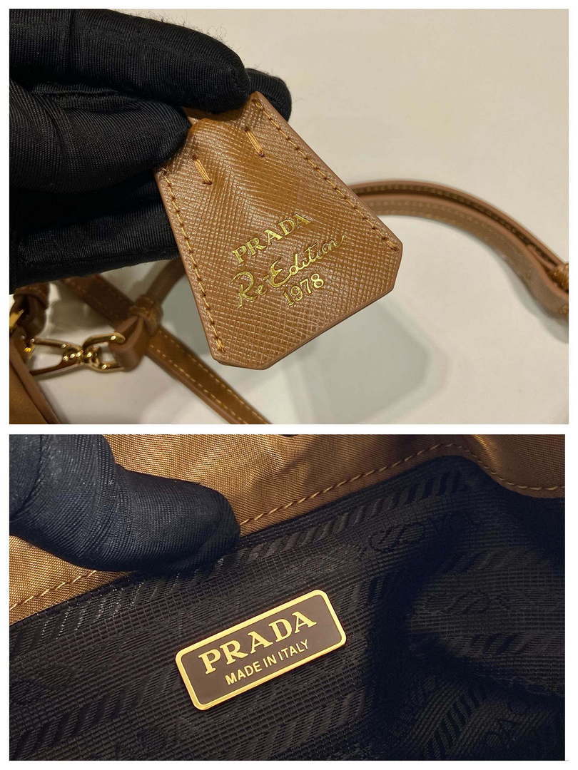 Prada 1BE067 Re-Nylon Satin mini-bag Brown - Default Title - View 9