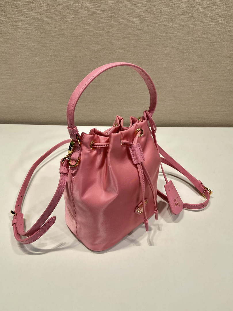 Prada 1BE067 Re-Nylon Satin mini-bag Pink