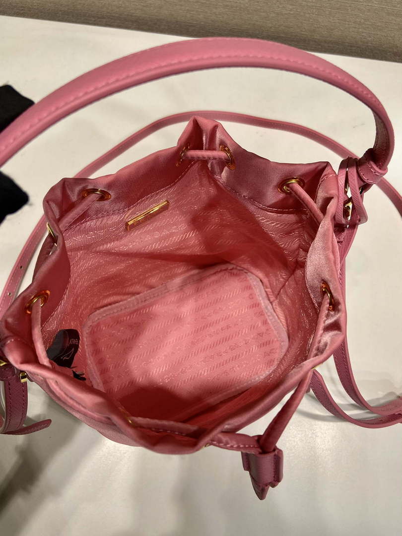 Prada 1BE067 Re-Nylon Satin mini-bag Pink