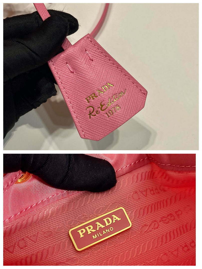 Prada 1BE067 Re-Nylon Satin mini-bag Pink