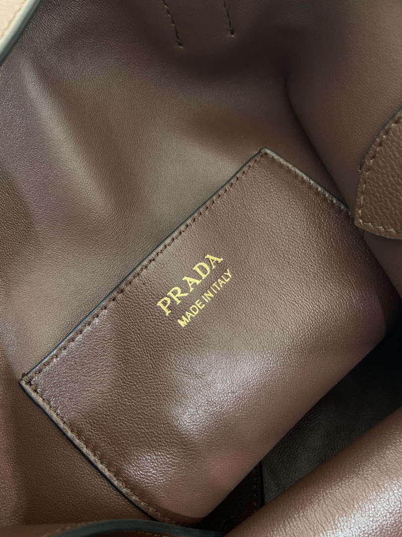 Prada 1BE085 Buckle leather bucket bag with jeweled belt Wine Red