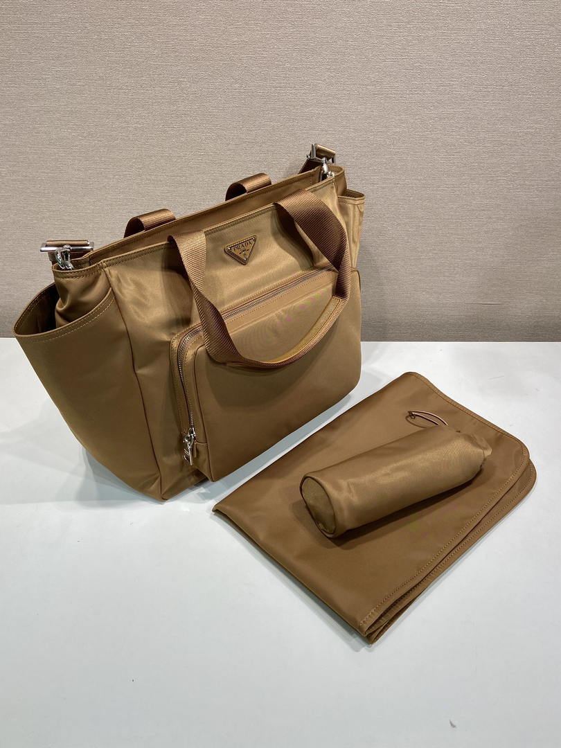 Prada  1BG102_RV44_F0002_V_OOO Re-Nylon baby bag Camel