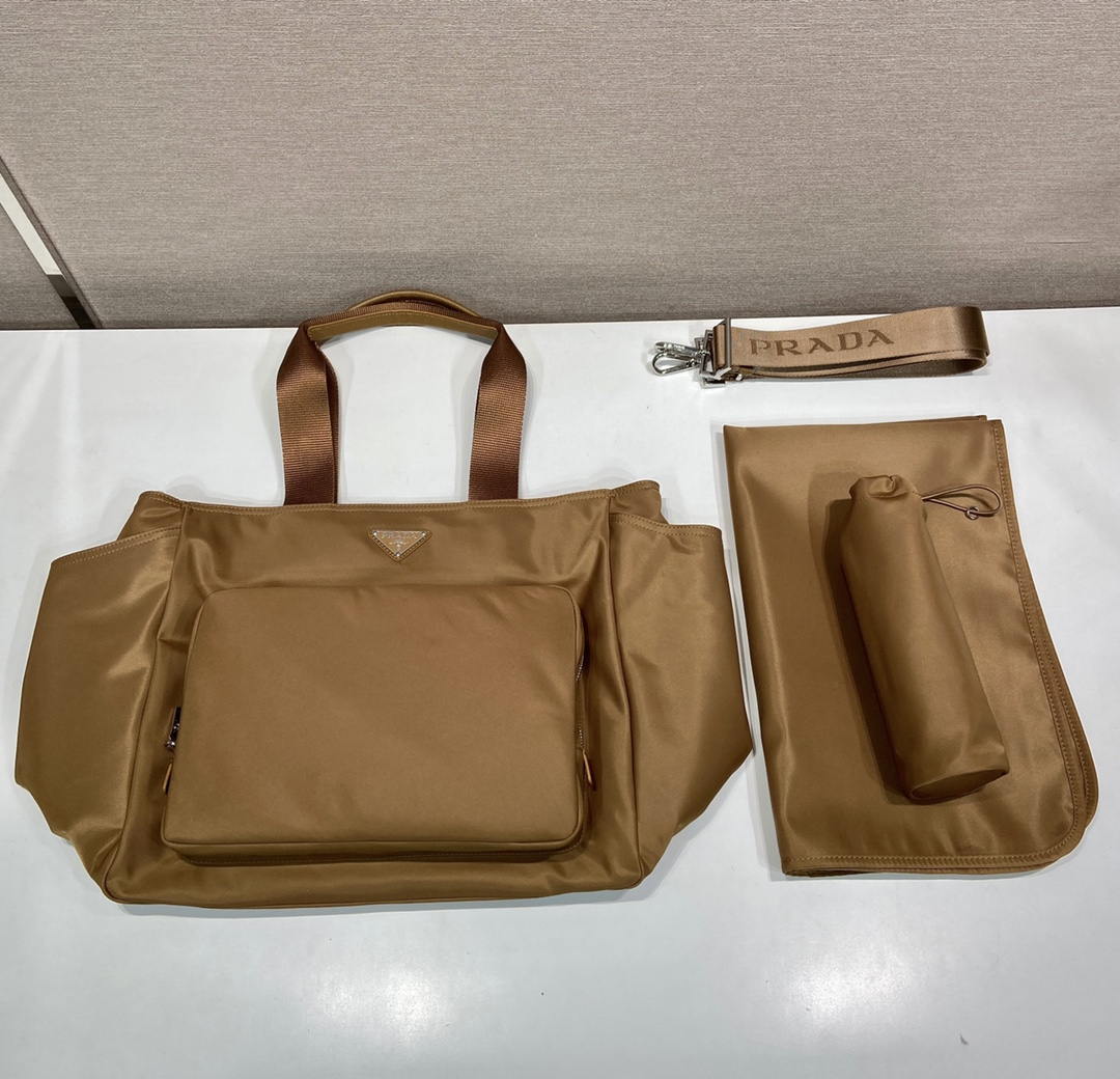 Prada  1BG102_RV44_F0002_V_OOO Re-Nylon baby bag Camel