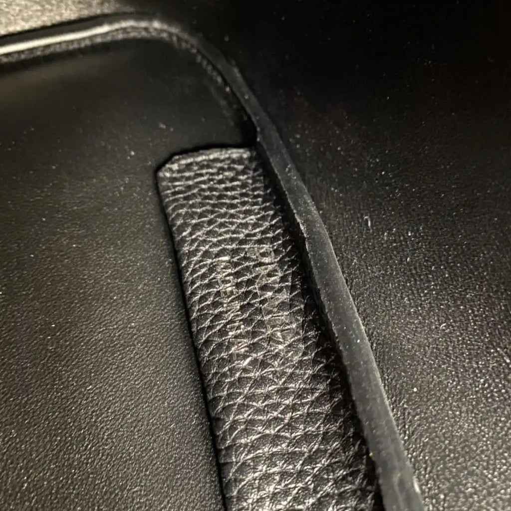 Prada 1BG335 Small leather tote bag Black Silver