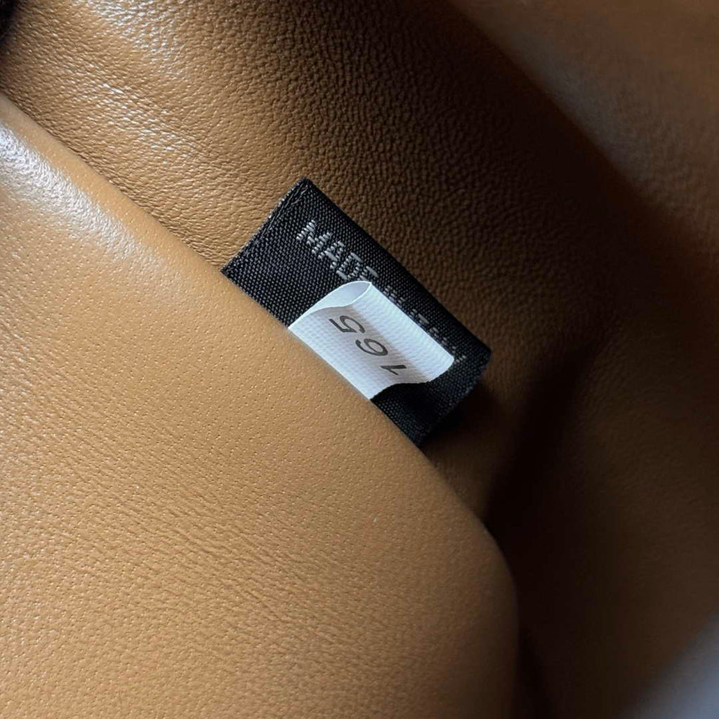 Prada 1BG335 Tote Leather Bucket Handbag Brown