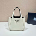 Prada 1BG335 Tote Leather Bucket Handbag White - Default Title - View 1
