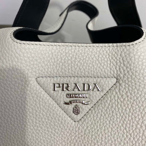 Prada 1BG335 Tote Leather Bucket Handbag White - Default Title - View 6
