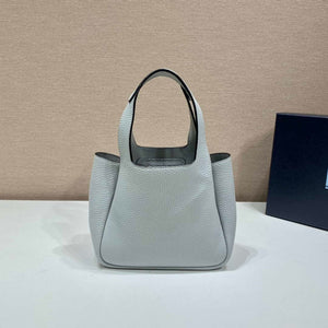 Prada 1BG335 Tote Leather Bucket Handbag Light Blue - Default Title - View 5