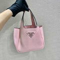 Prada 1BG335 Tote Leather Bucket Handbag Pink - Default Title - View 1