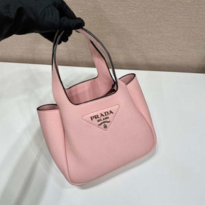 Prada 1BG335 Tote Leather Bucket Handbag Pink - Default Title - View 3