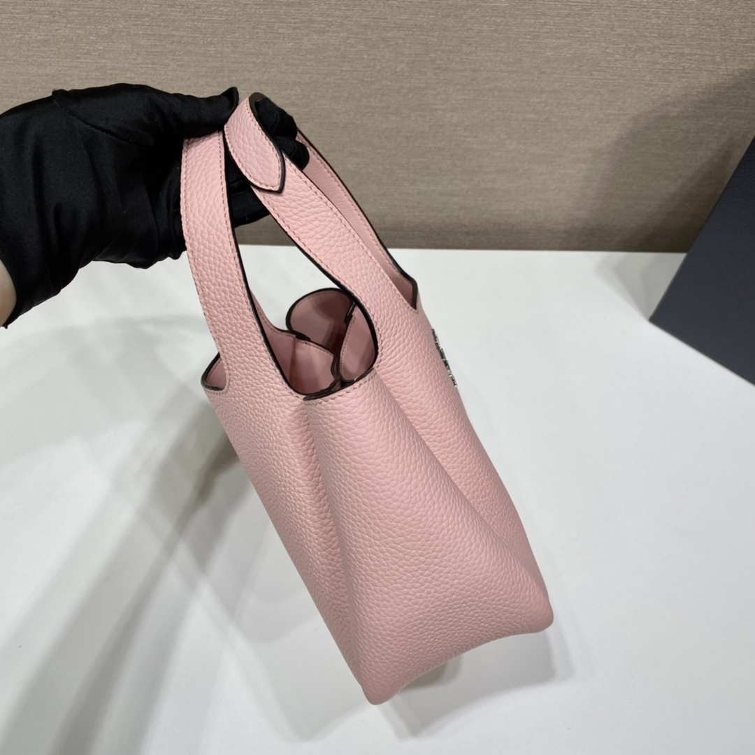 Prada 1BG335 Tote Leather Bucket Handbag Pink - Default Title - View 7