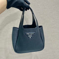 Prada 1BG335 Tote Leather Bucket Handbag Black - Default Title - View 1