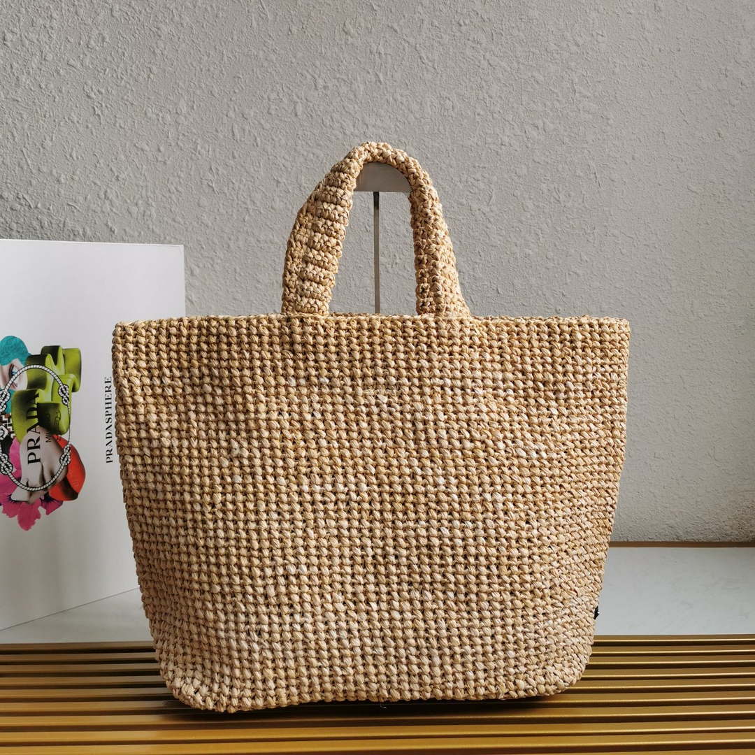 Prada 1BG392 Large Crochet tote bag Apricot - Default Title - View 5