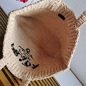 Prada 1BG392 Large Crochet tote bag Apricot - Default Title - View 8