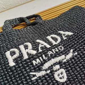Prada 1BG392 Large Crochet tote bag Black - Default Title - View 6