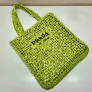 Prada 1BG393 Raffia tote bag Green - Default Title - View 2