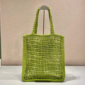 Prada 1BG393 Raffia tote bag Green - Default Title - View 3