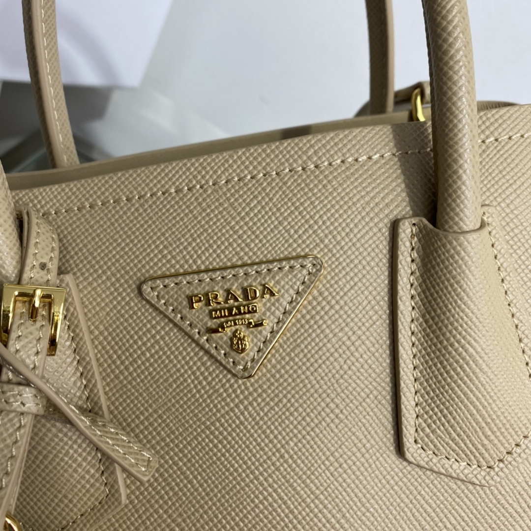 Prada 1BG443 Prada Double Saffiano leather mini bag Tan - Default Title - View 5