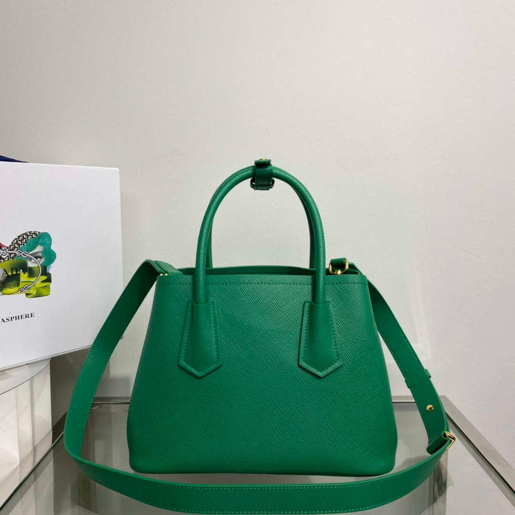 Prada 1BG443 Prada Double Saffiano leather mini bag Green