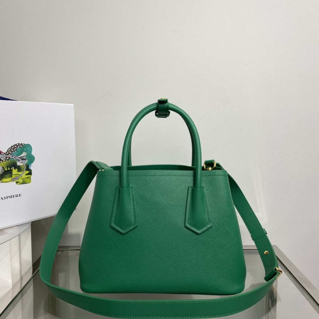 Prada 1BG443 Prada Double Saffiano leather mini bag Green