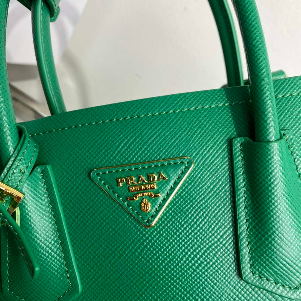 Prada 1BG443 Prada Double Saffiano leather mini bag Green