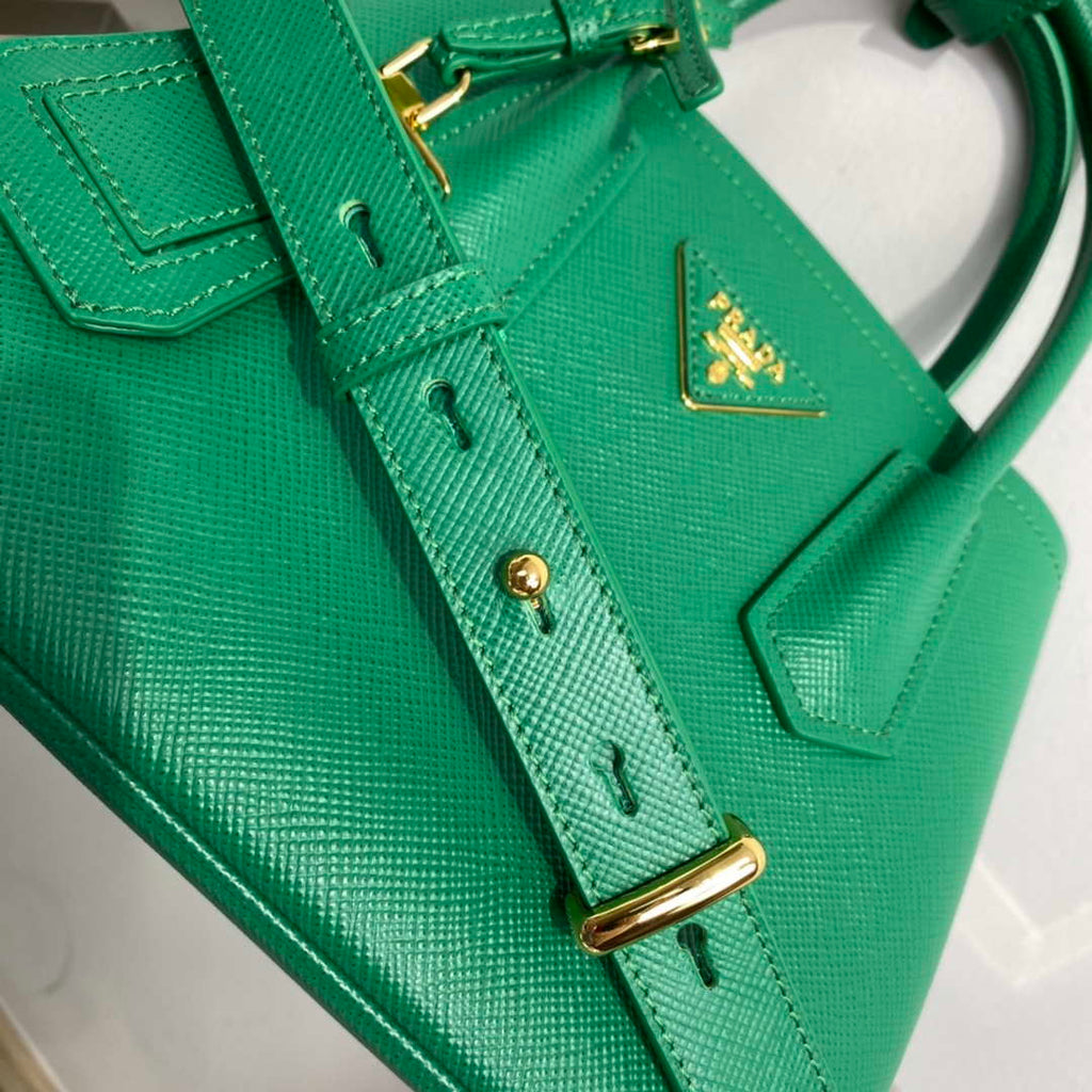 Prada 1BG443 Prada Double Saffiano leather mini bag Green