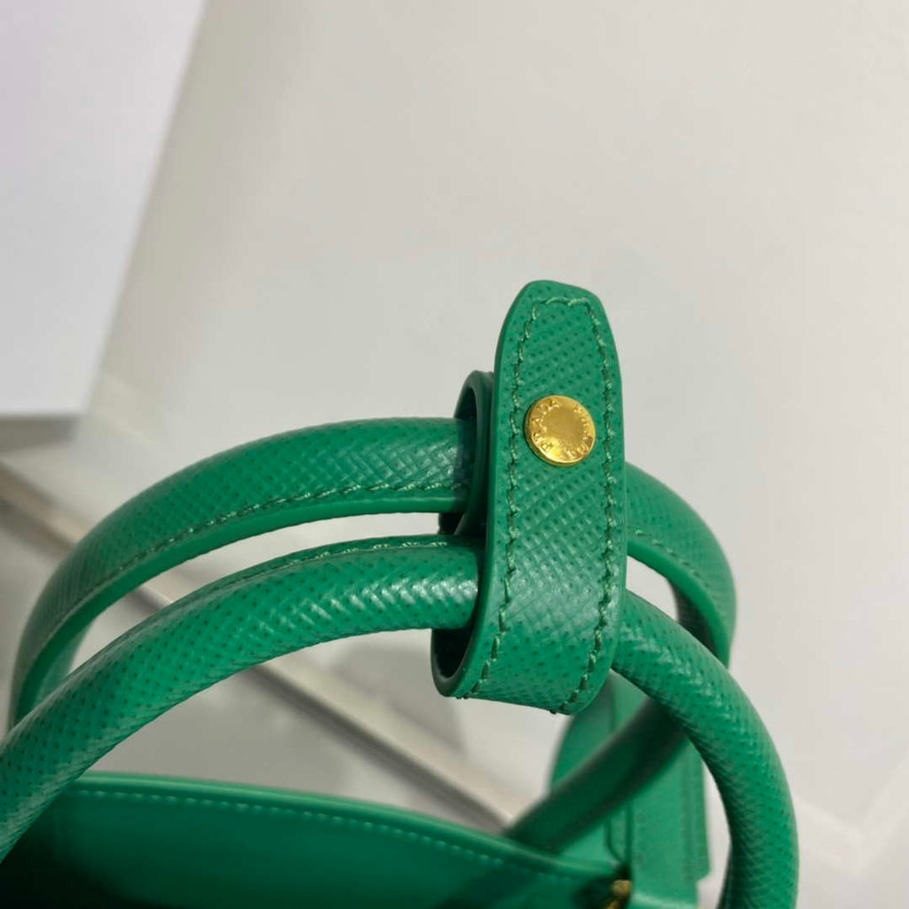 Prada 1BG443 Prada Double Saffiano leather mini bag Green