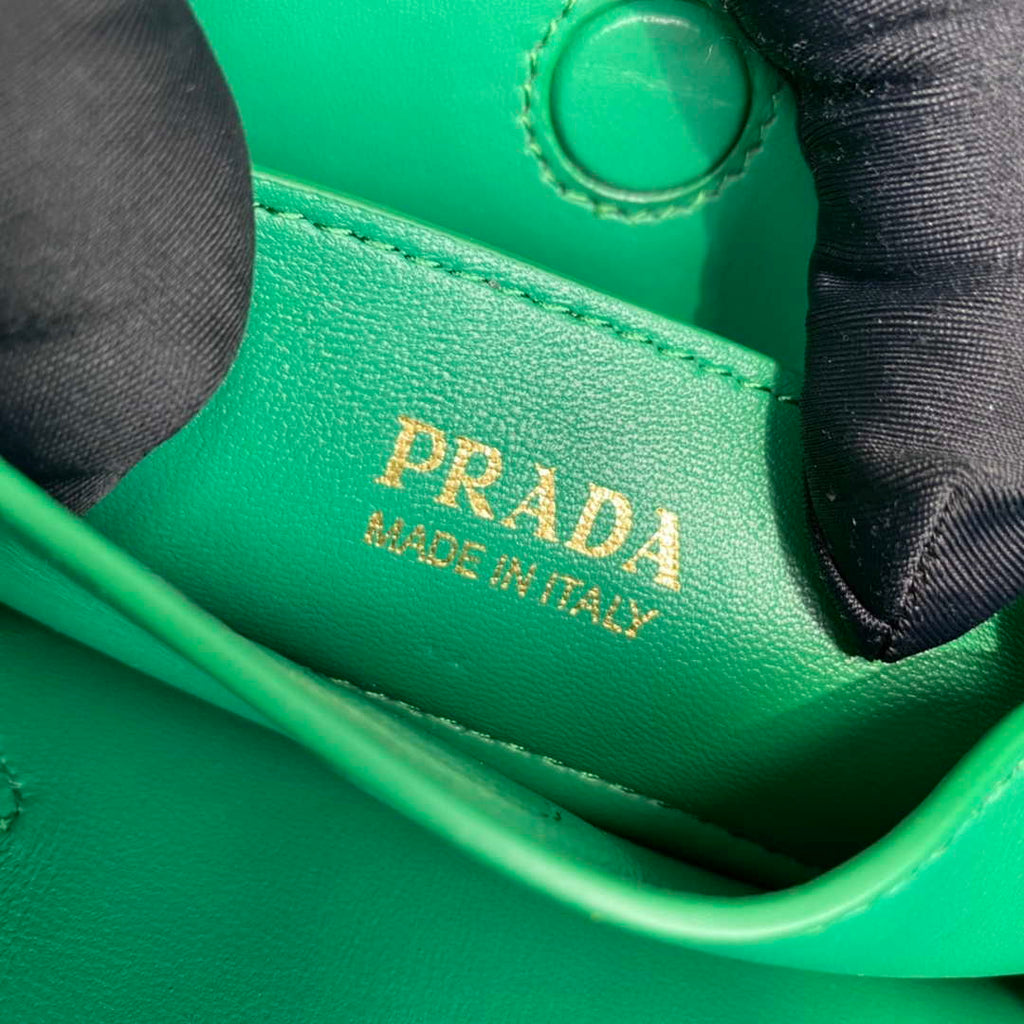 Prada 1BG443 Prada Double Saffiano leather mini bag Green
