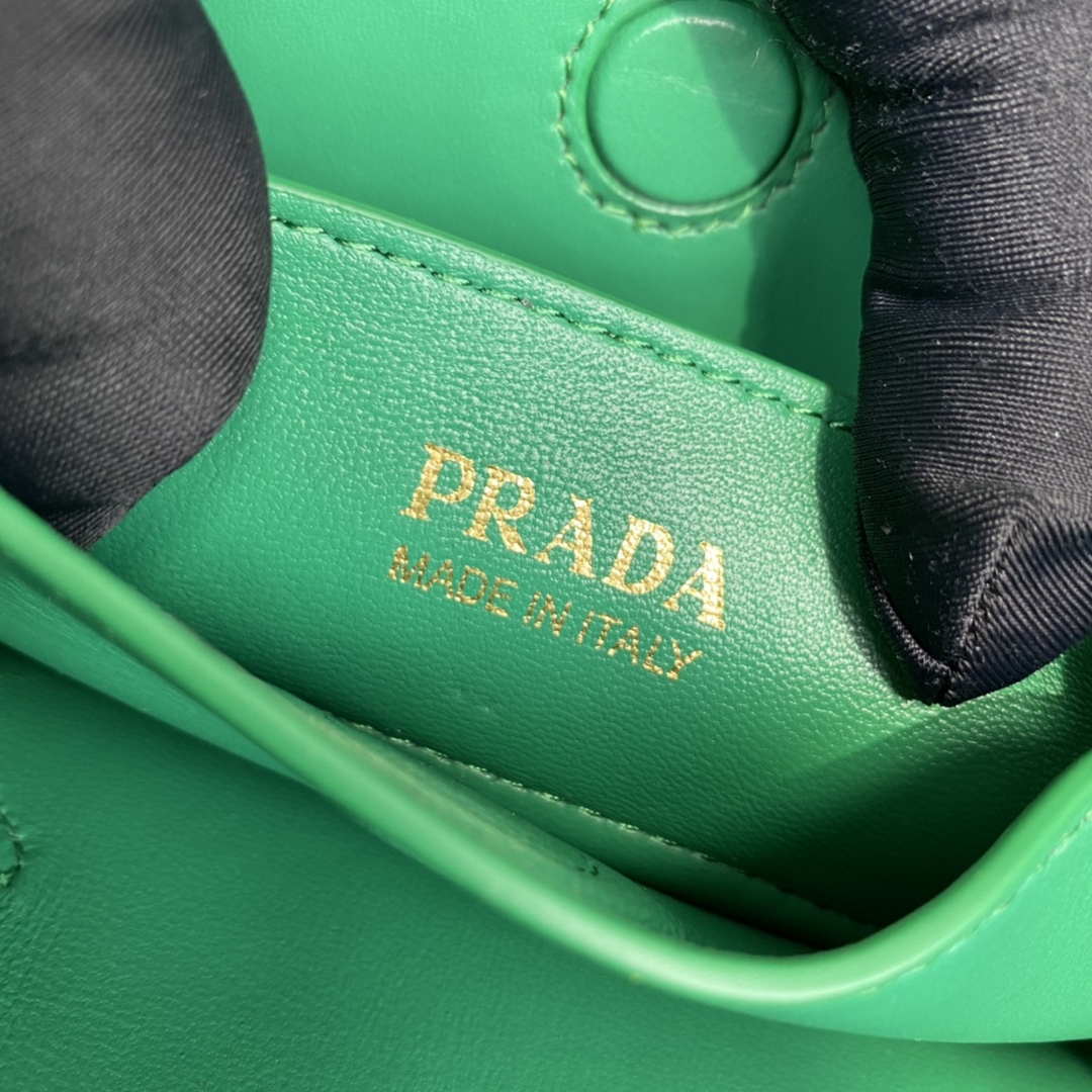 Prada 1BG443 Prada Double Saffiano leather mini bag Green