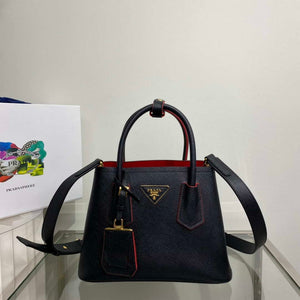 Prada 1BG443 Prada Double Saffiano leather mini bag Black - Default Title - View 1