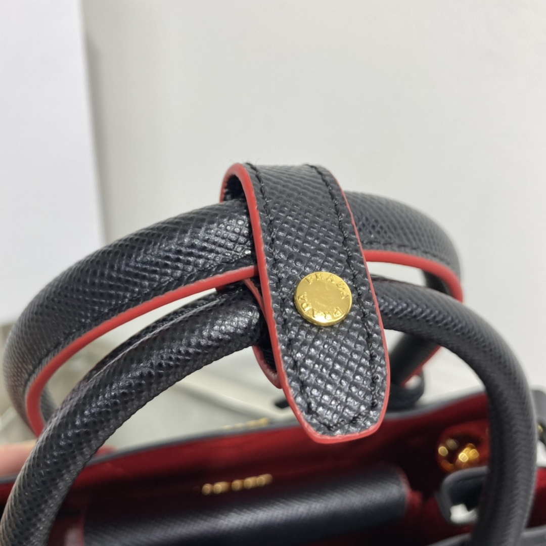 Prada 1BG443 Prada Double Saffiano leather mini bag Black