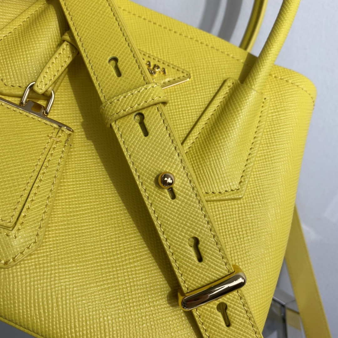 Prada 1BG443 Prada Double Saffiano leather mini bag Yellow - Default Title - View 6