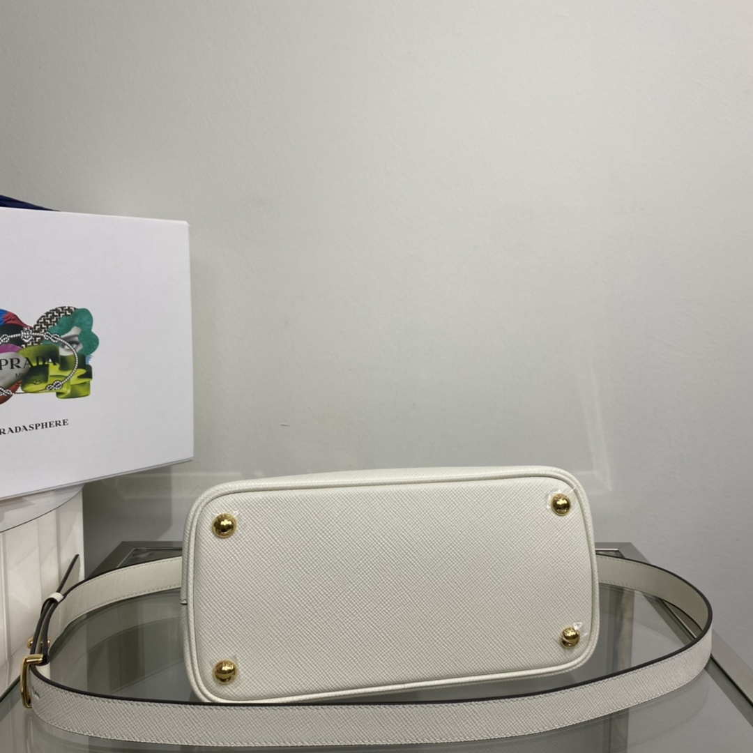 Prada 1BG443 Prada Double Saffiano leather mini bag White