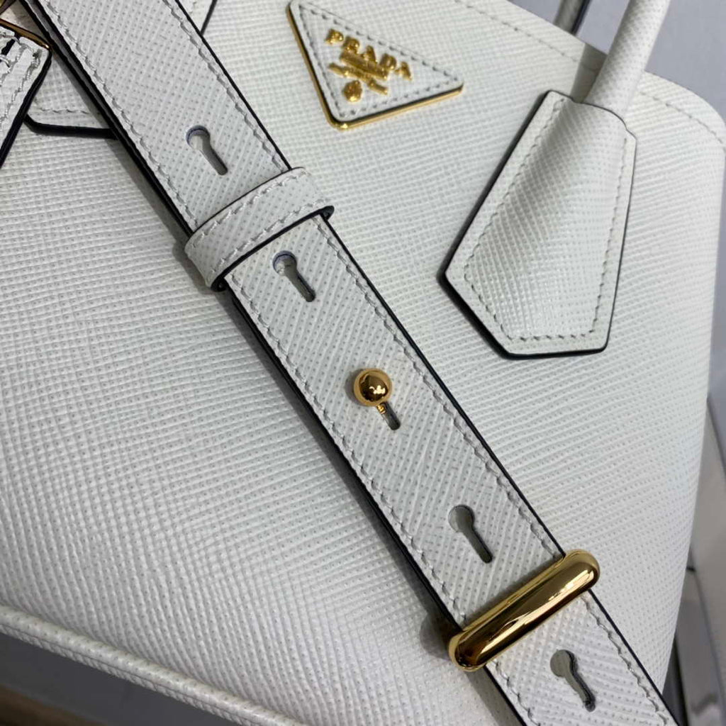 Prada 1BG443 Prada Double Saffiano leather mini bag White
