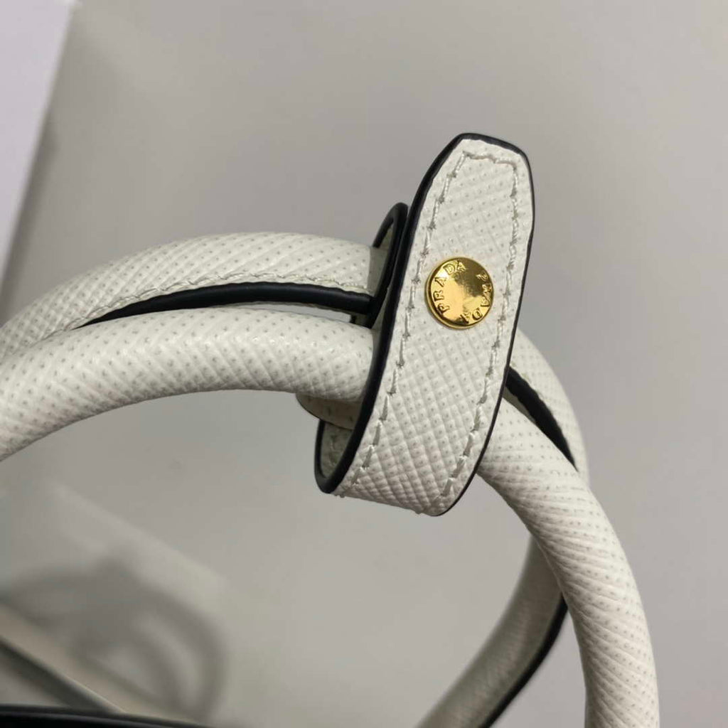 Prada 1BG443 Prada Double Saffiano leather mini bag White
