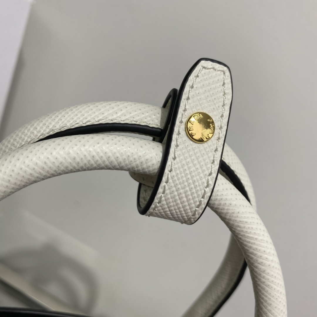 Prada 1BG443 Prada Double Saffiano leather mini bag White