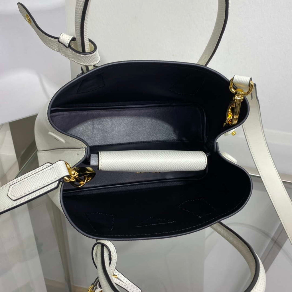 Prada 1BG443 Prada Double Saffiano leather mini bag White