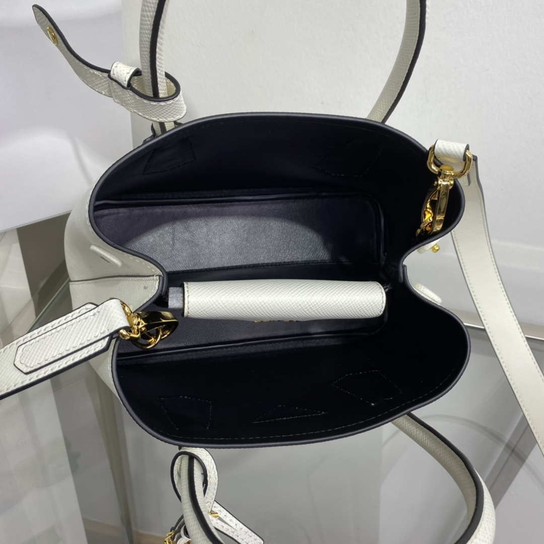 Prada 1BG443 Prada Double Saffiano leather mini bag White