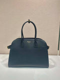 Prada 1BG508 Large leather tote bag with buckles Black
