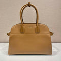 Prada 1BG508 Large leather tote bag with buckles Brown - Default Title - View 1