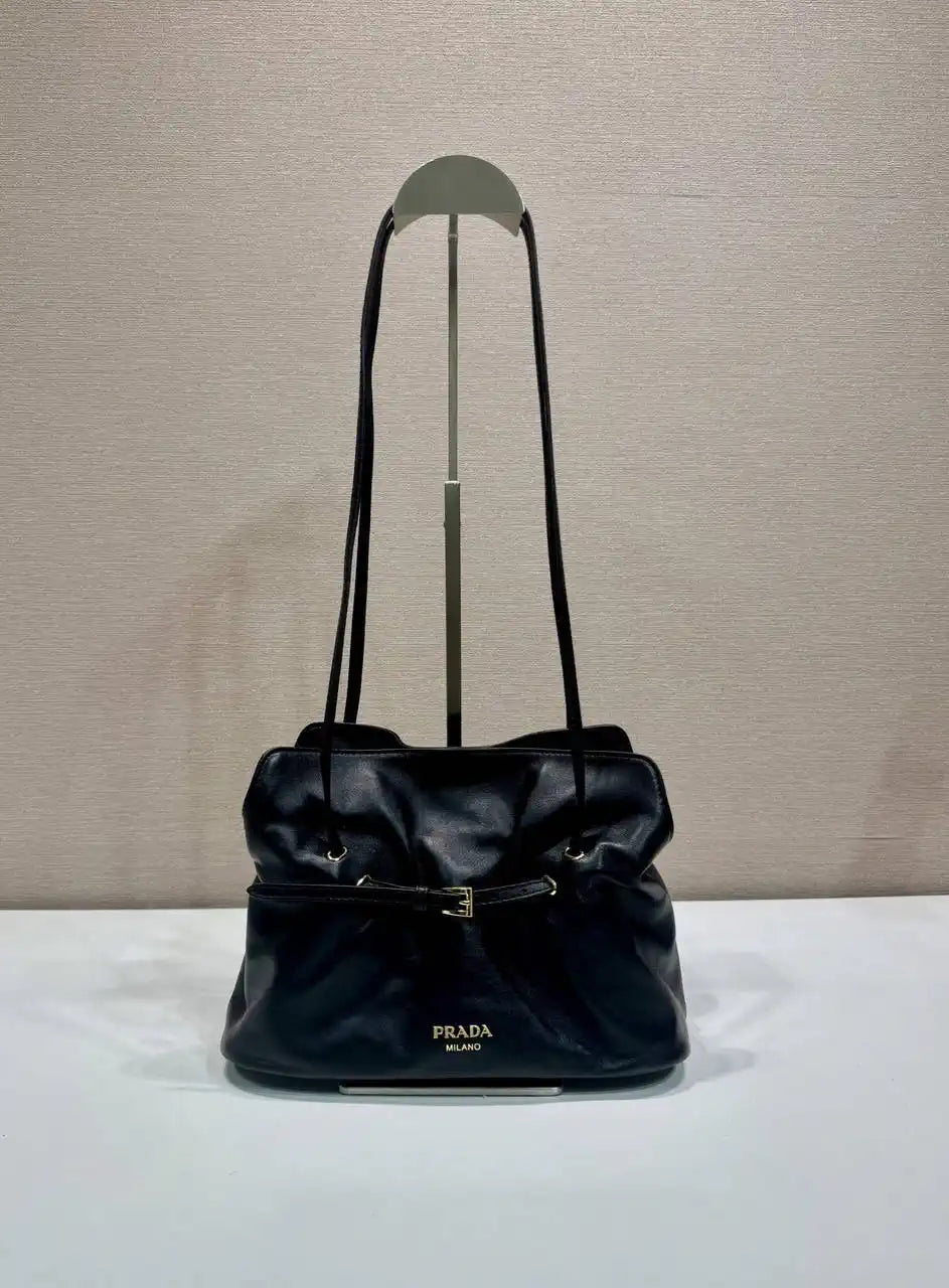 Prada 1BG586 Black Small Prada Dada nappa leather bag