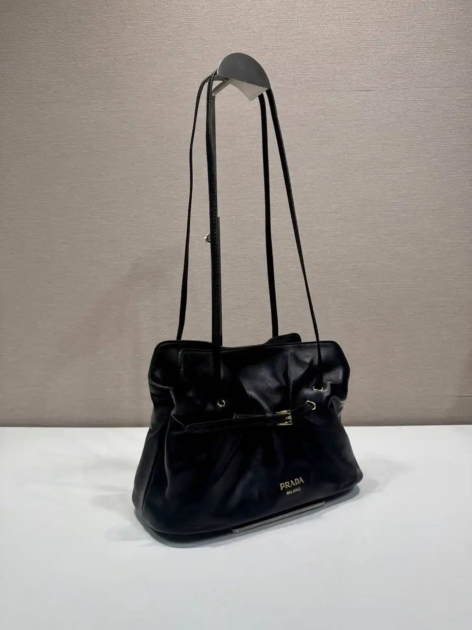 Prada 1BG586 Black Small Prada Dada nappa leather bag