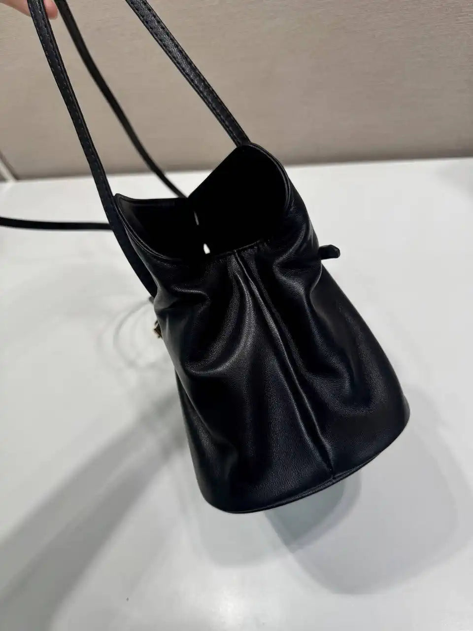 Prada 1BG586 Black Small Prada Dada nappa leather bag