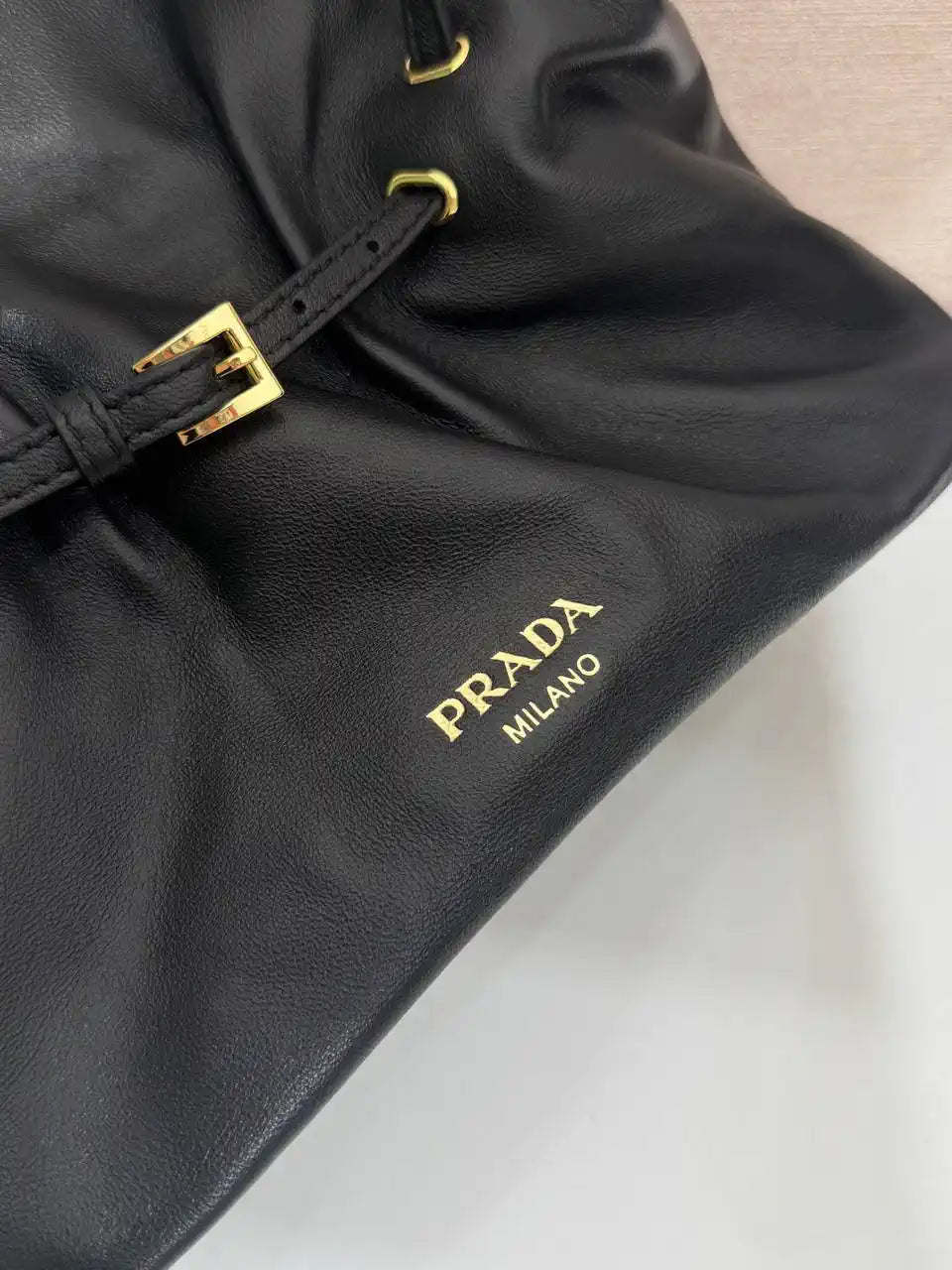 Prada 1BG586 Black Small Prada Dada nappa leather bag