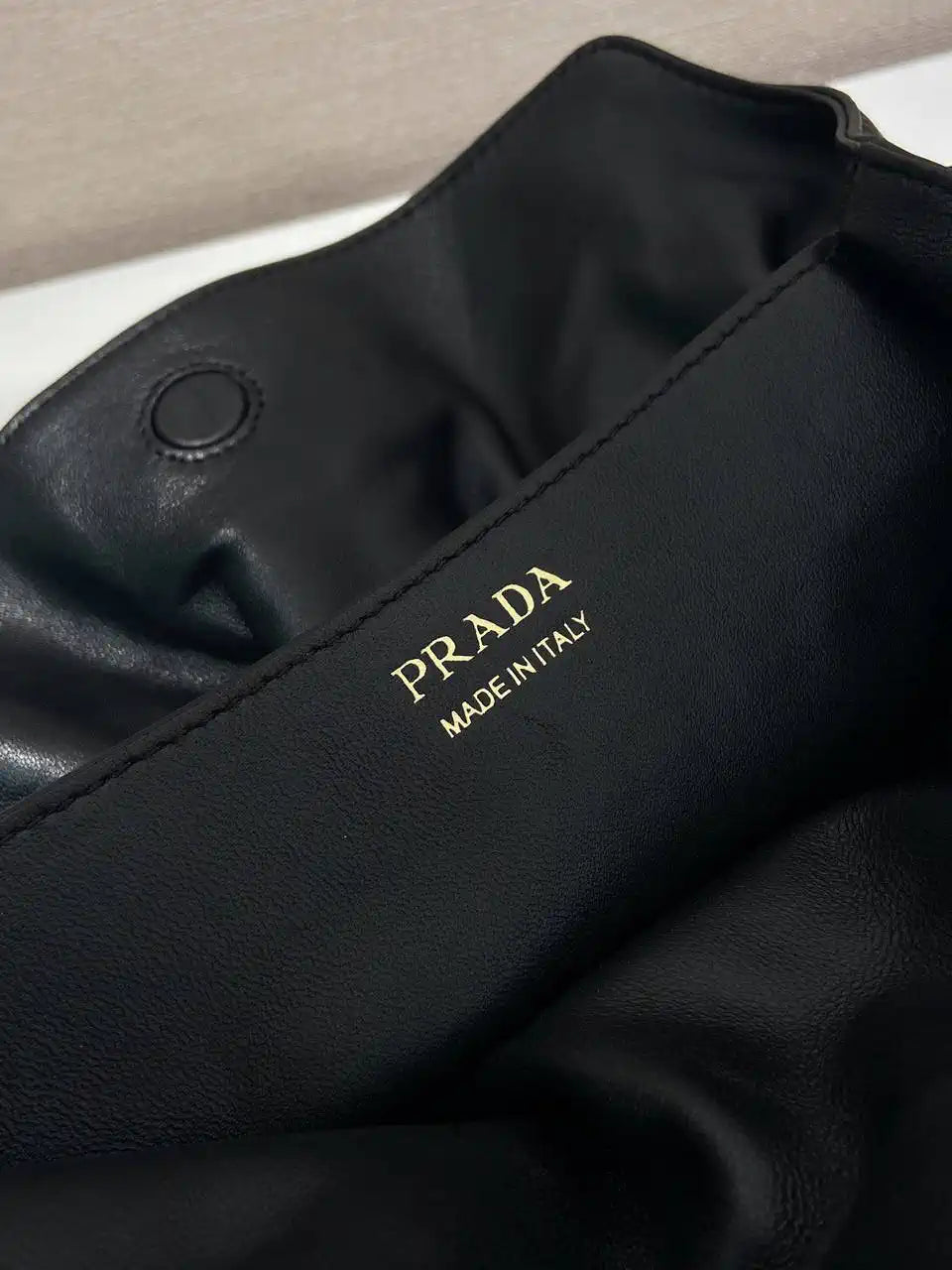 Prada 1BG586 Black Small Prada Dada nappa leather bag