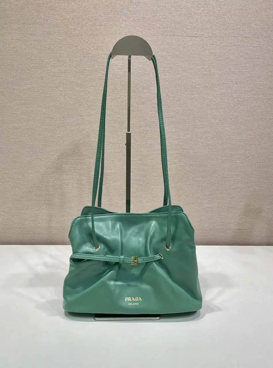 Prada 1BG586 Green Small Prada Dada nappa leather bag