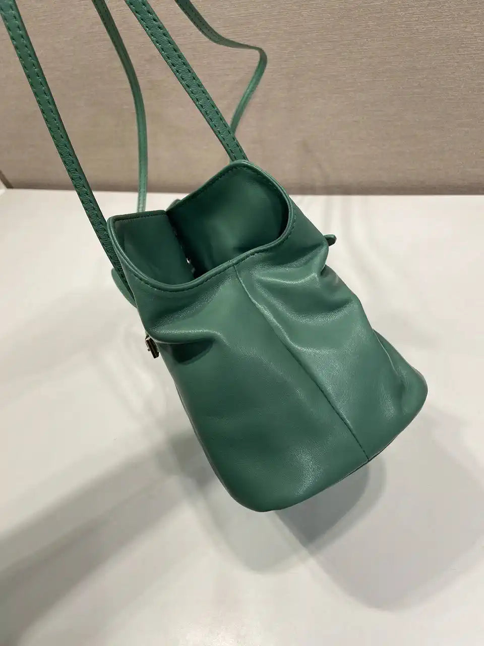 Prada 1BG586 Green Small Prada Dada nappa leather bag